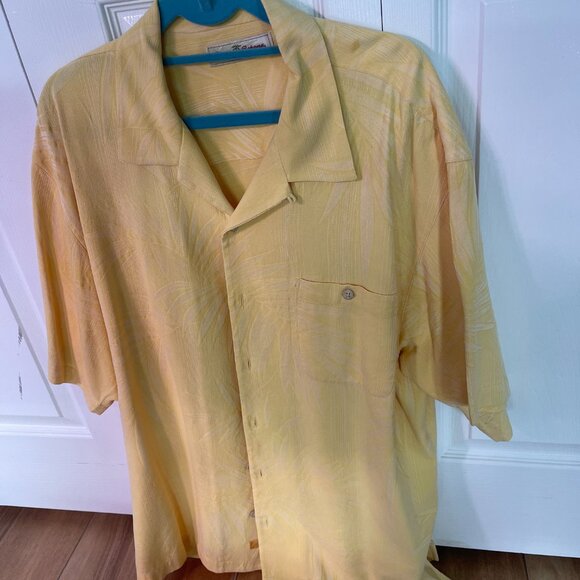 Tommy Bahama Pale Yellow Casual Shirt Size Large - Picture 6 of 7